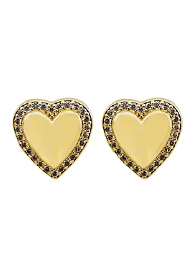 Crystal Lined Heart Earrings