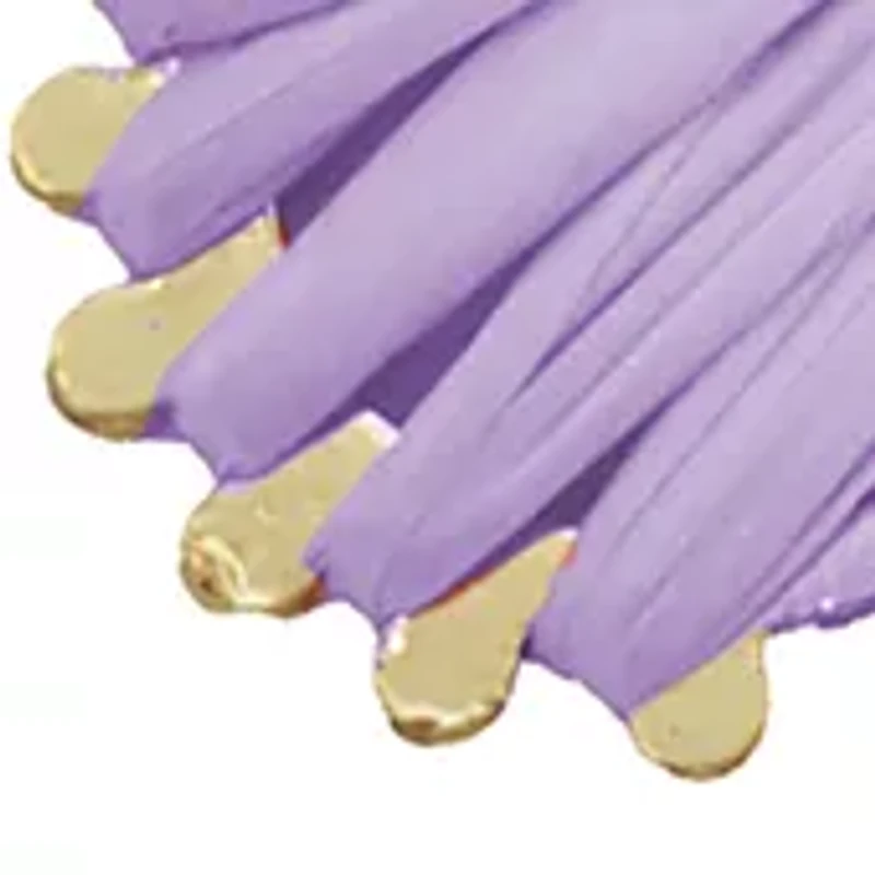 Gold Tone Raffia Scalloped Hoop Earrings