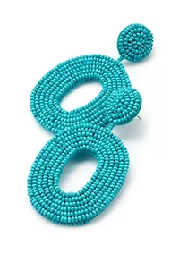 Seed Bead Circle Drop Earrings