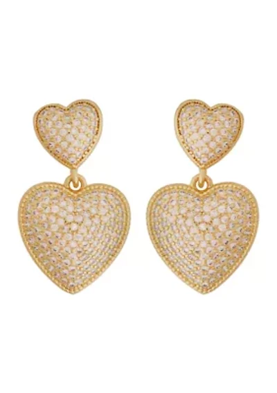 Heart Double Drop Earrings