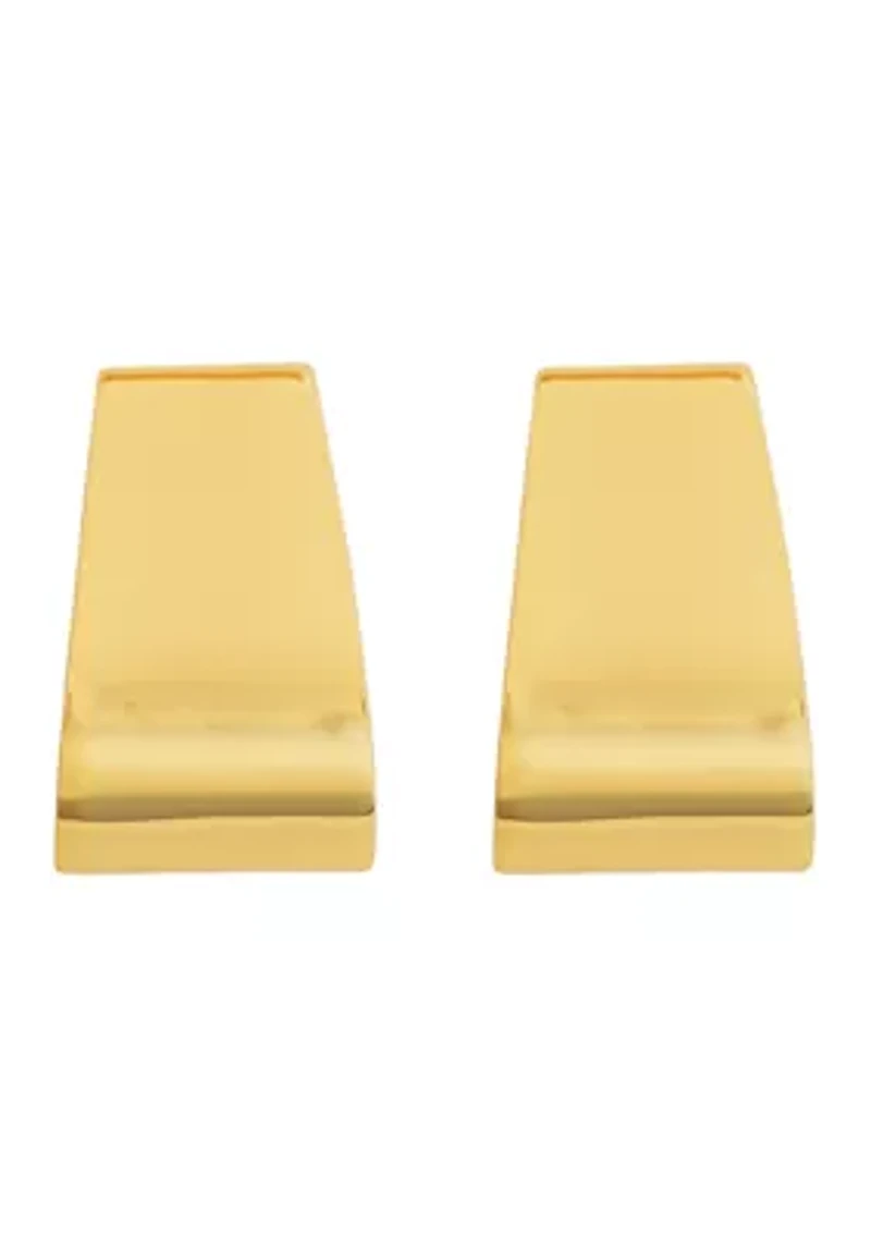 Smooth J Hoop Earrings