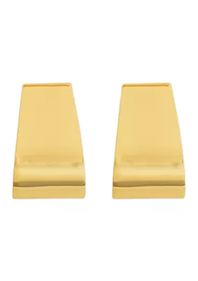 Smooth J Hoop Earrings