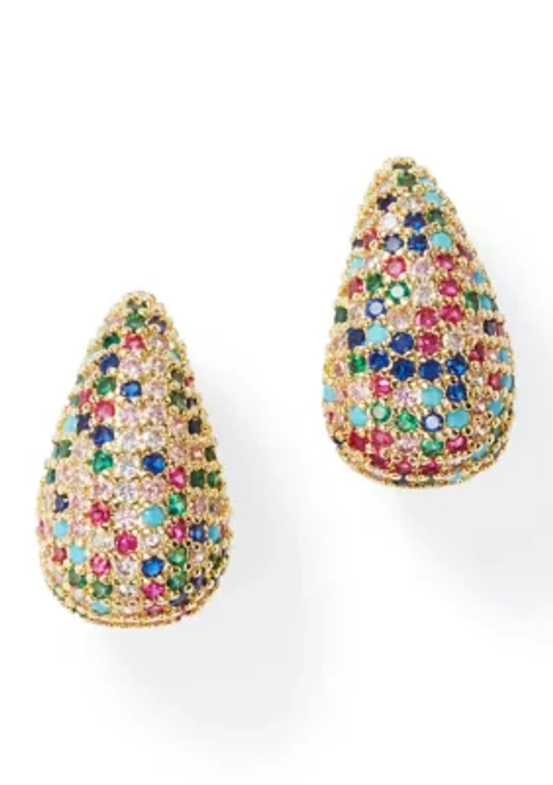 Multi-Crystal Teardrop Earrings