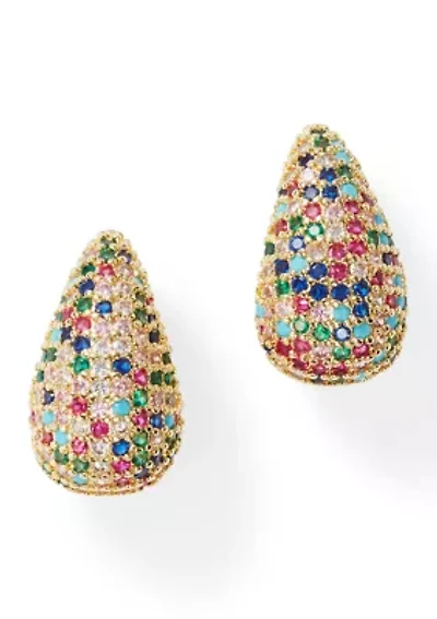 Multi-Crystal Teardrop Earrings