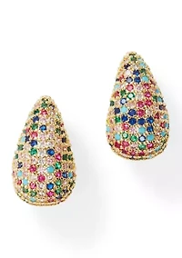 Multi-Crystal Teardrop Earrings