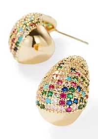 Multi-Crystal Teardrop Earrings