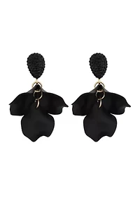 Crystal Drop Petal Earrings