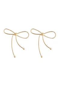 Wire Bow Post Earrings