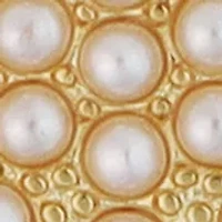 Pearl Pavé Heart Stud Earrings