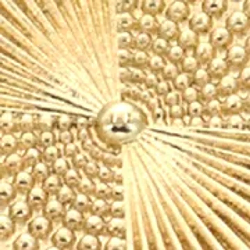 Gold Plated Three Row Disk Pendant Necklace