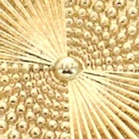 Gold Plated Three Row Disk Pendant Necklace