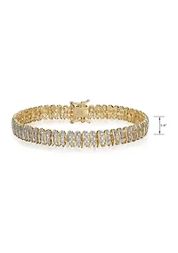 Diamond Accent Triple Row Bonze Tennis Bracelet, 7.25"