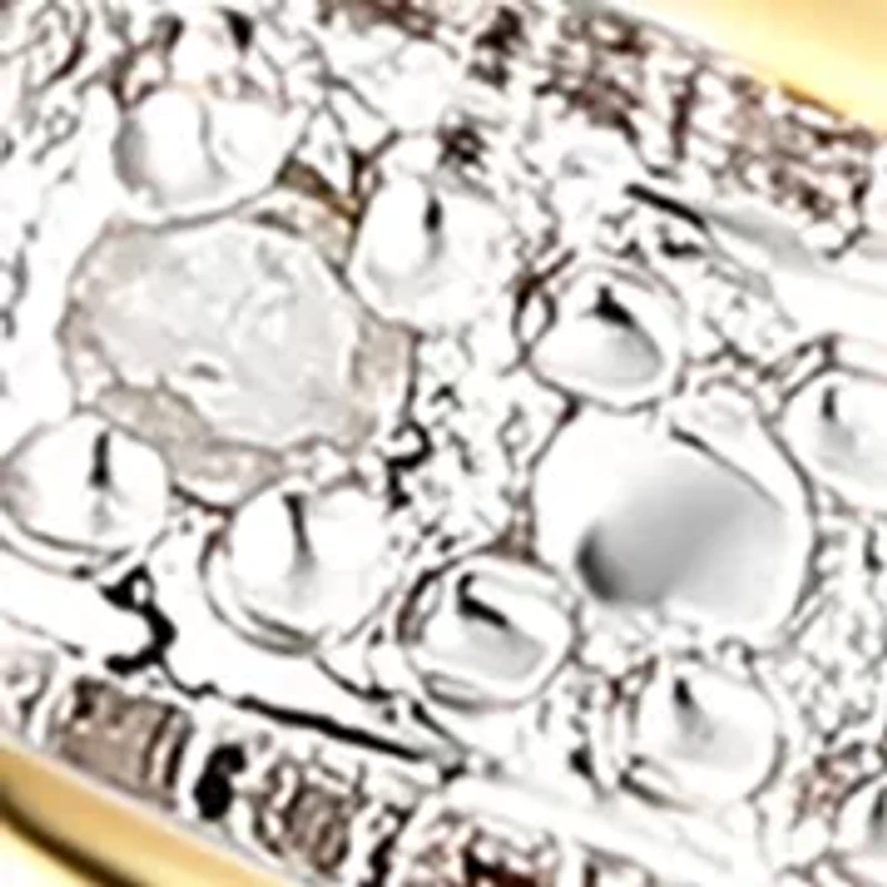 Fine Silver Plated Gold and Tone S Link Diamond Accent Hoop Earrings