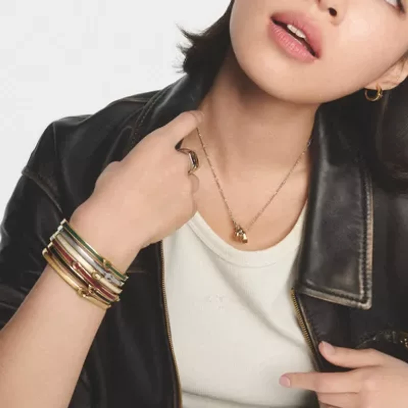 Signature C Enamel Bangle Bracelet