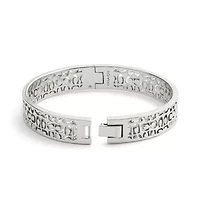 Signature Quilted Cut Out Bangle Bracelet