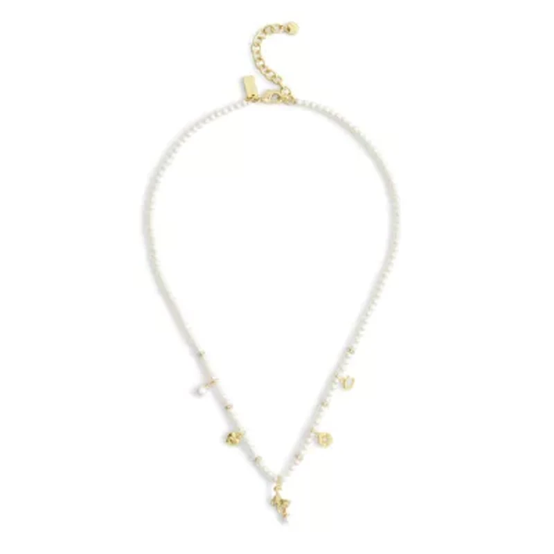 Signature Cat Charm Pearl Strand Necklace