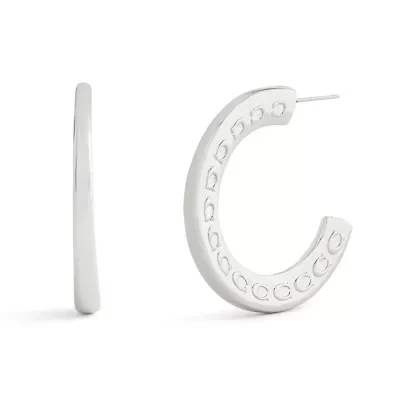 Signature C Large Hoop Earrings