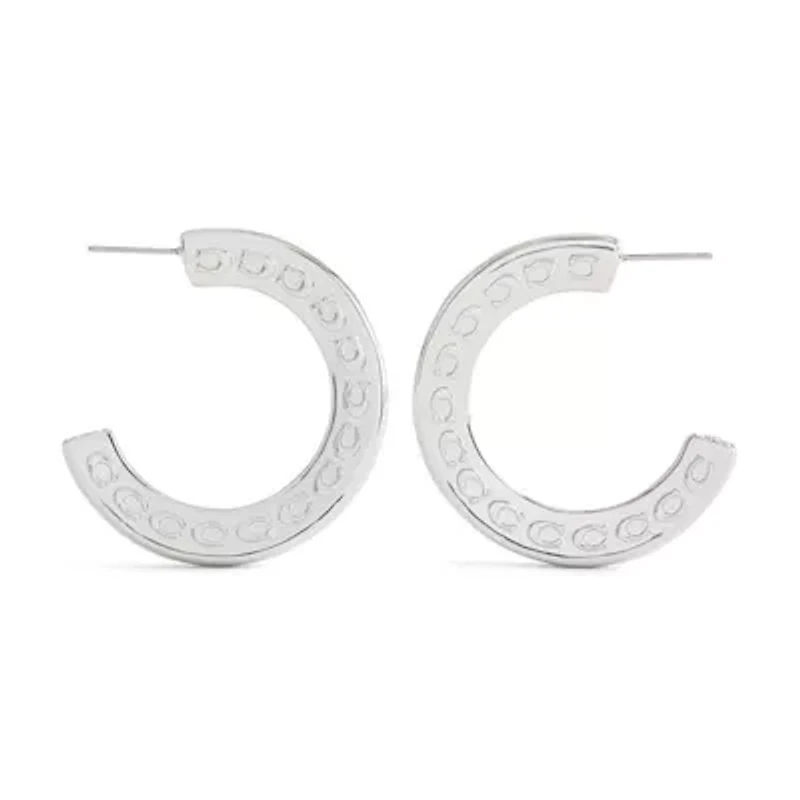 Signature C Large Hoop Earrings