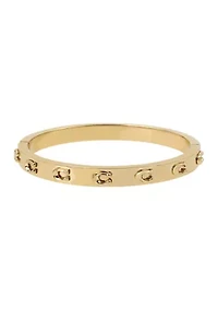 Signature C Hinged Bangle Bracelet