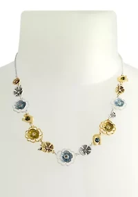 Organic Tea Rose Frontal Necklace