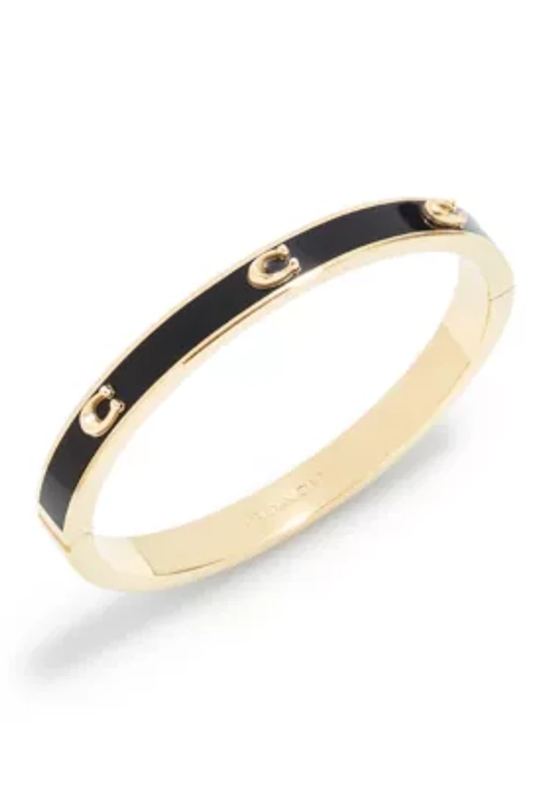 Signature C Enamel Bangle Bracelet