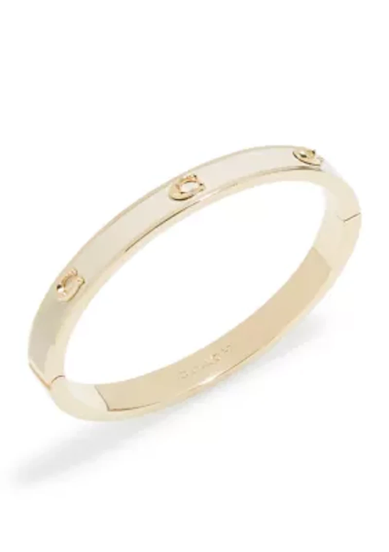 Signature C Enamel Bangle Bracelet
