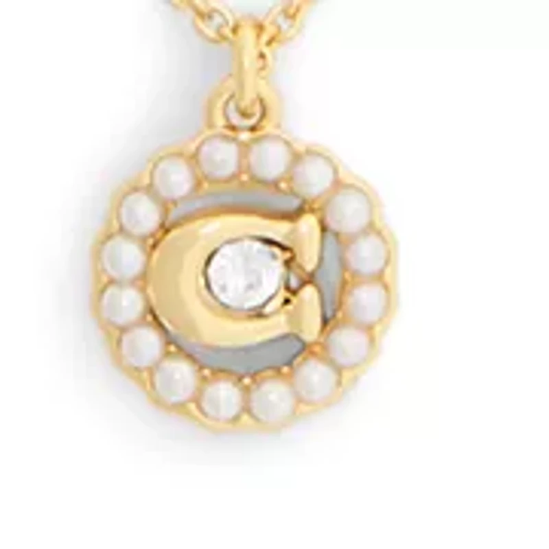 Signature C Pearl Pendant Necklace