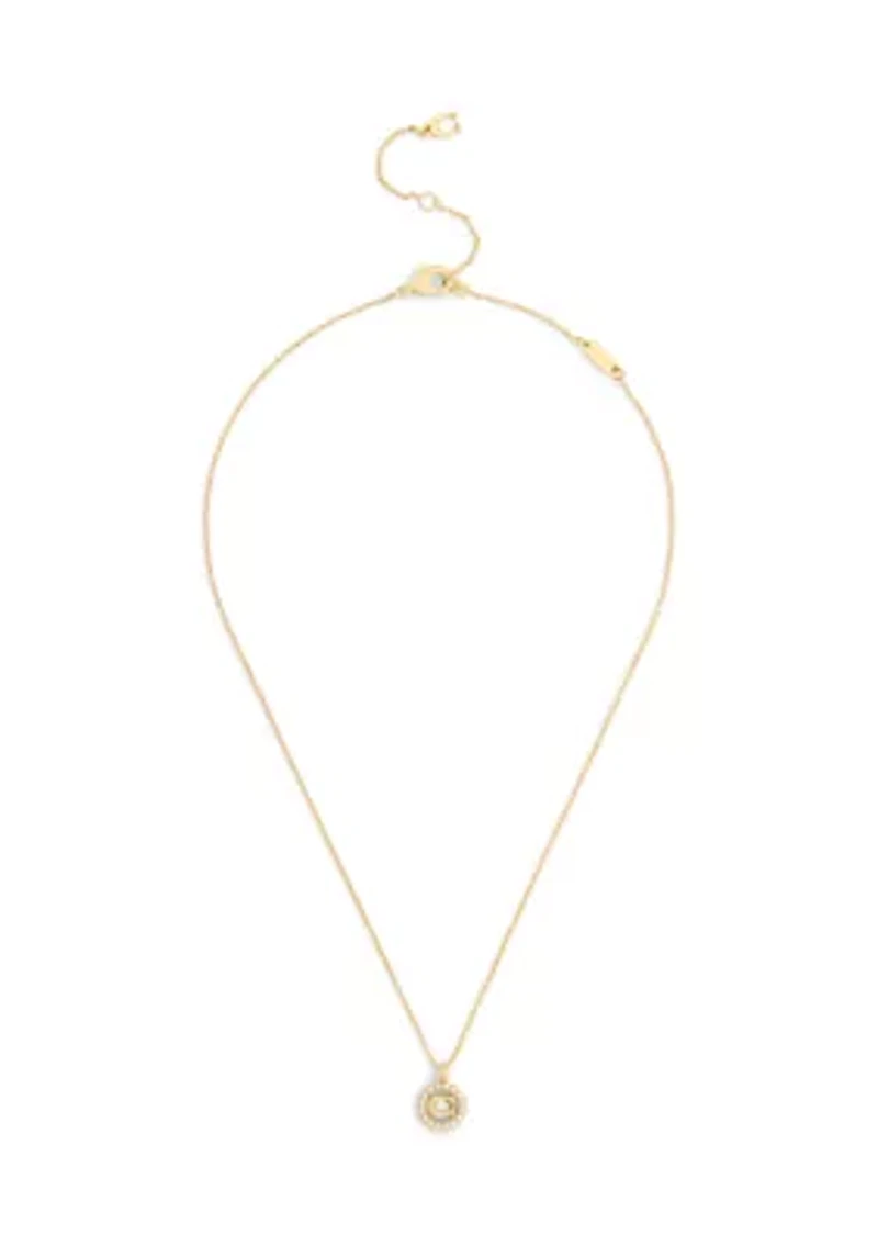 Signature C Pearl Pendant Necklace