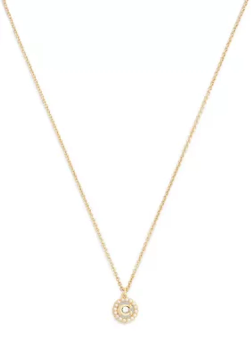 Signature C Pearl Pendant Necklace