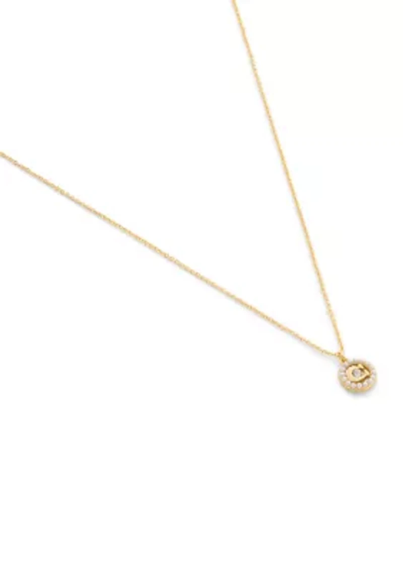 Signature C Pearl Pendant Necklace