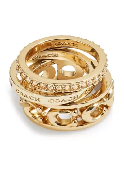 Signature Openwork Ring Set