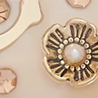 Gold Tone Signature Resin Heart Pendant Necklace