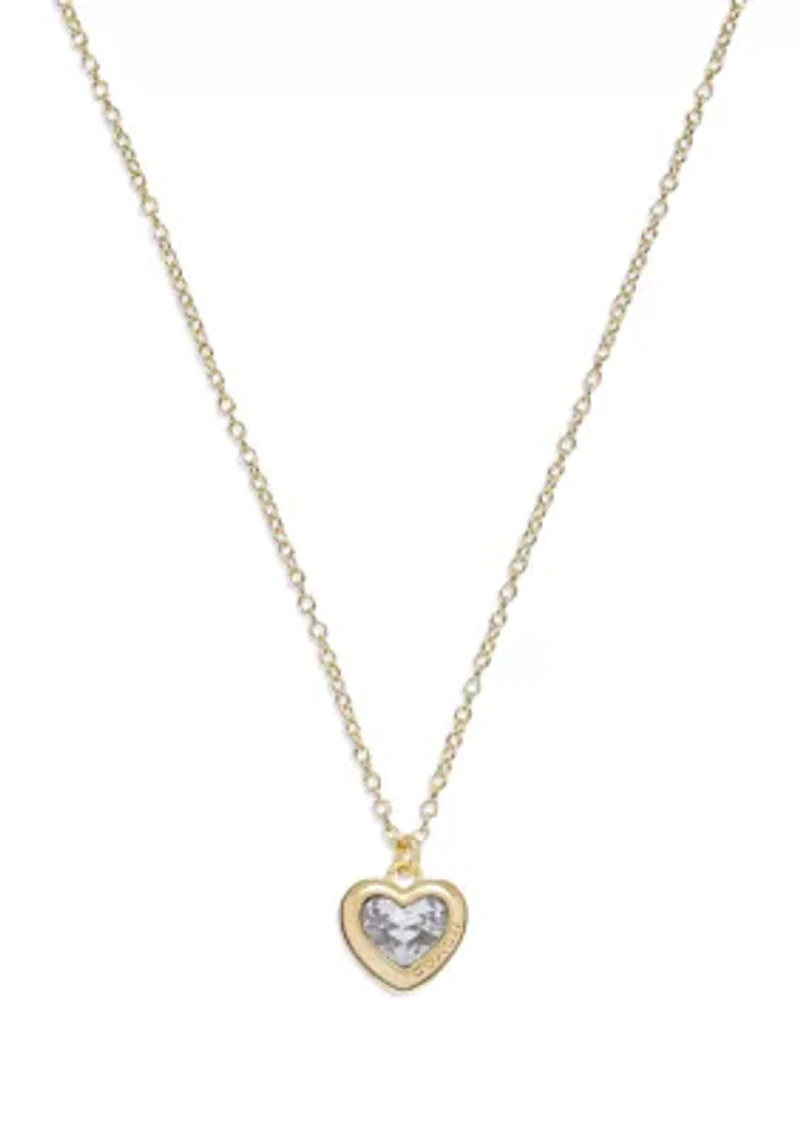 Stone Heart Pendant Necklace