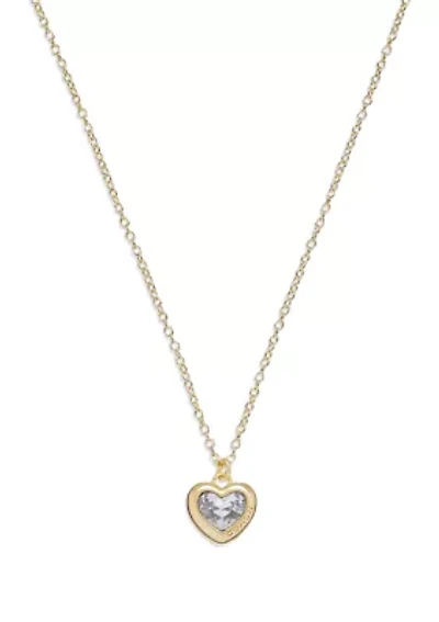 Stone Heart Pendant Necklace