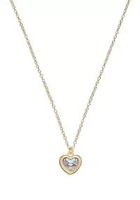 Stone Heart Pendant Necklace