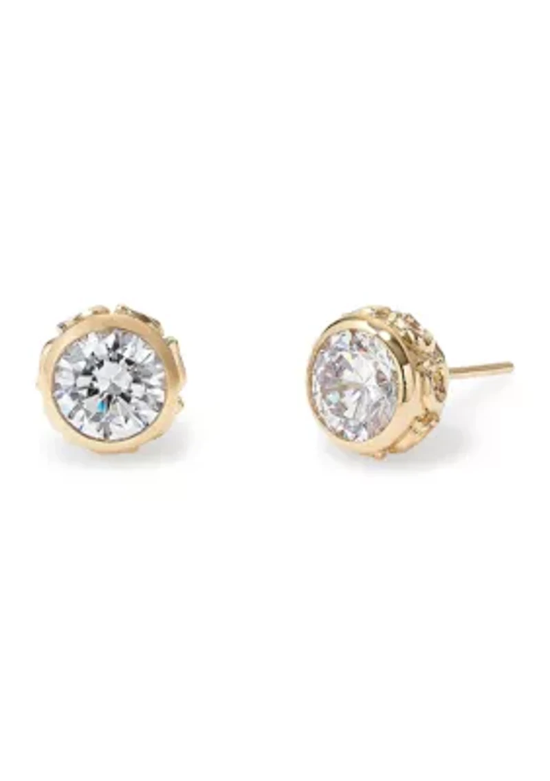 Stone Stud Earrings