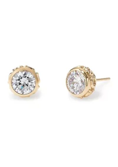 Stone Stud Earrings