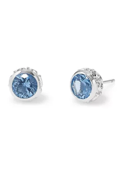 Stone Stud Earrings