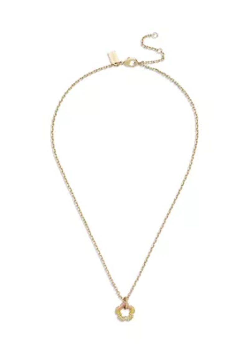 Signature Tea Rose Pendant Necklace