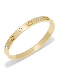 Silver Tone Hinge Bangle Bracelet