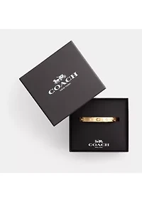 Silver Tone Hinge Bangle Bracelet