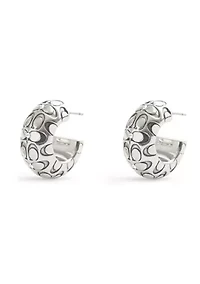 Signature Quilted Chubby Huggie Earrings