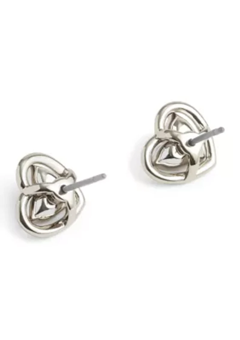 Halo Heart Stud Earrings