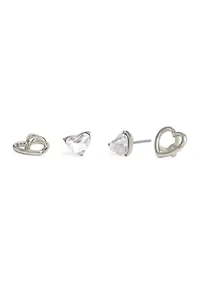 Halo Heart Stud Earrings