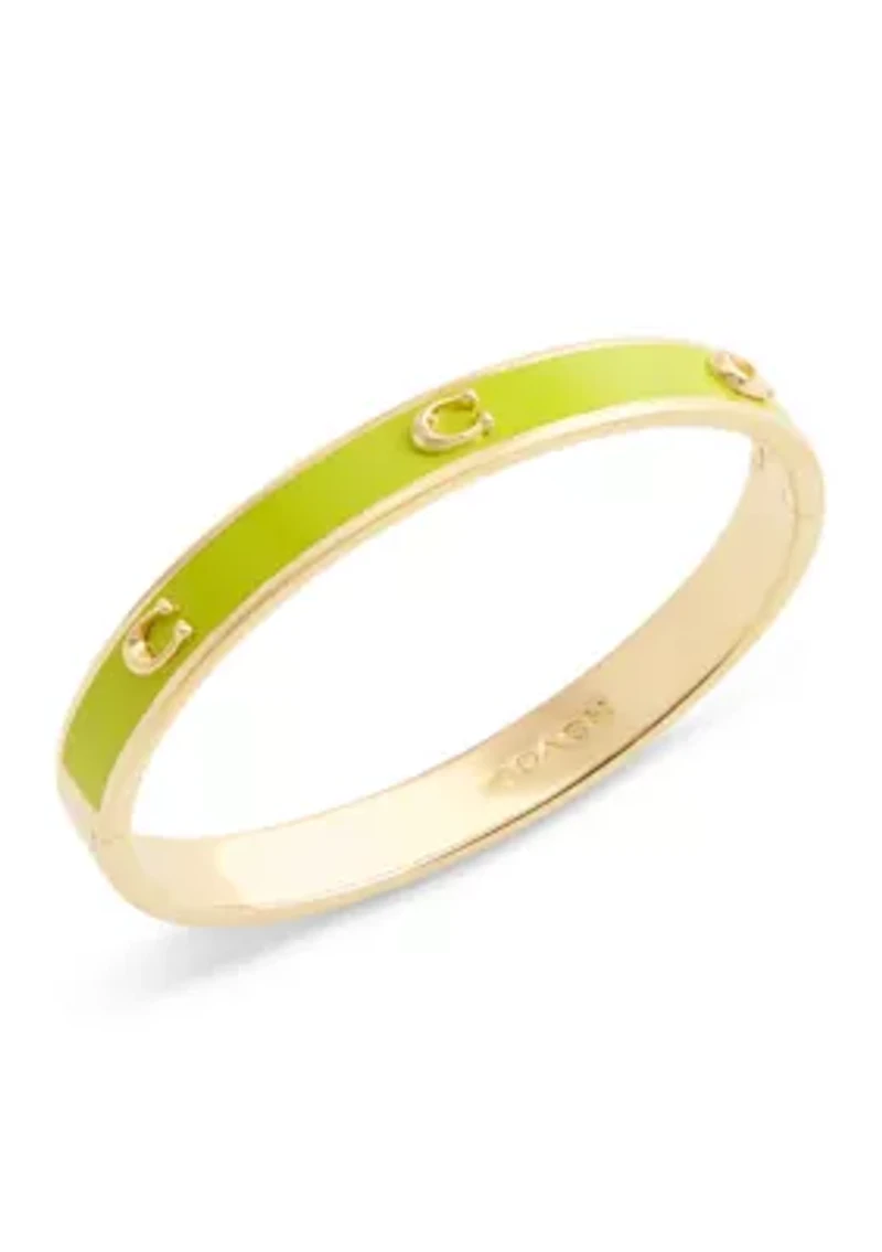 Signature C Enamel Bangle Bracelet