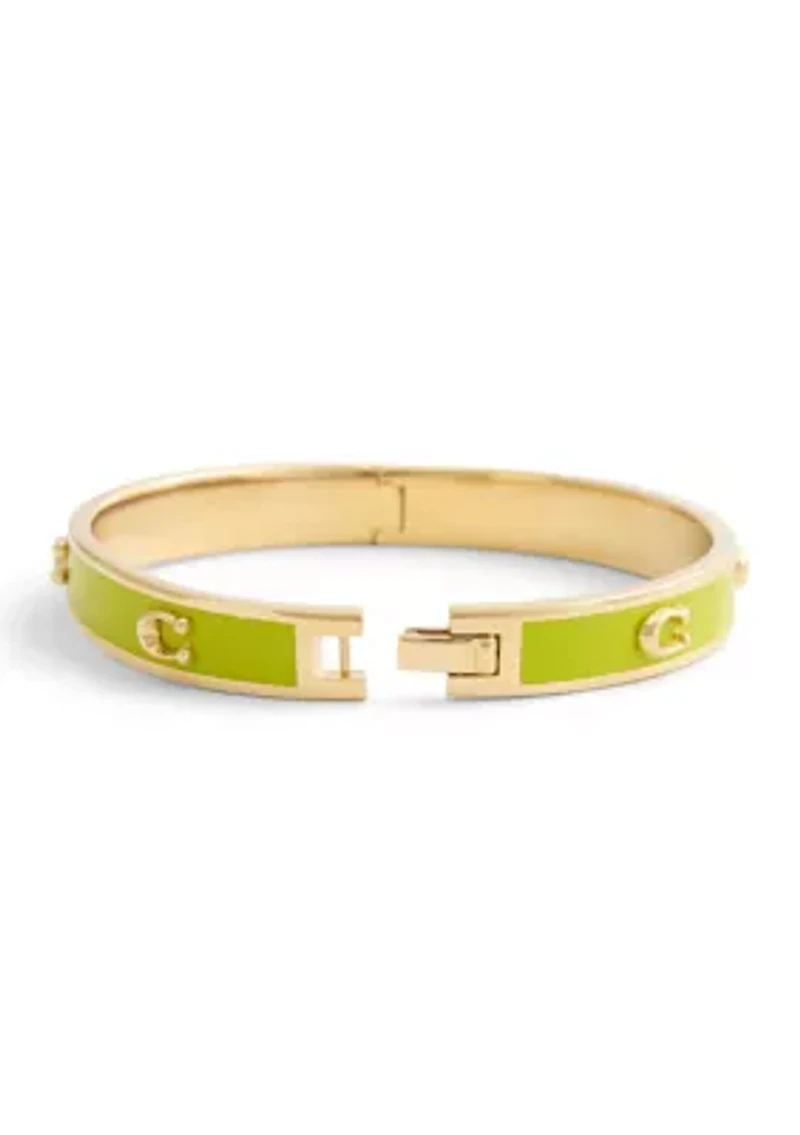 Signature C Enamel Bangle Bracelet