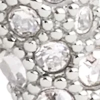 Pavé Heart Hoop Earrings