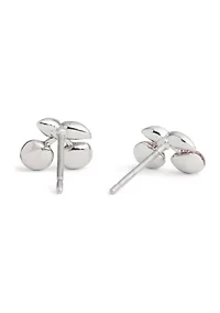 Glitter Cherry Cluster Stud Earrings