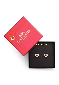 Signature Pavé Heart Stud Earrings