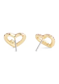 Signature Pavé Heart Stud Earrings